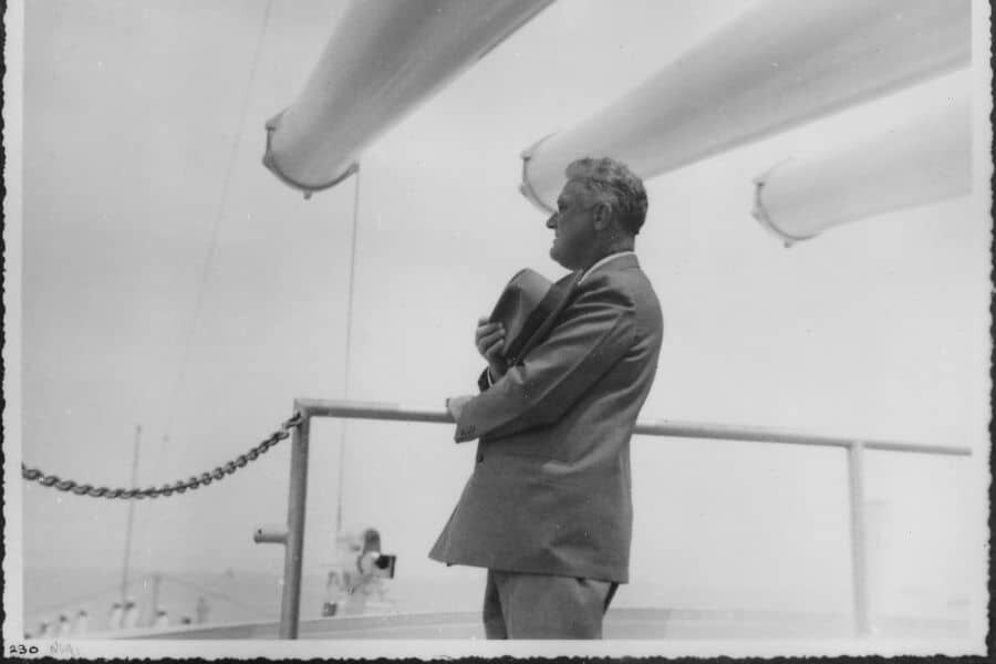 Franklin D. Roosevelt na palube USS Indianapolis