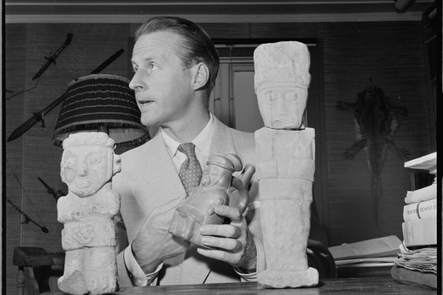 Thor Heyerdahl a sošky moai