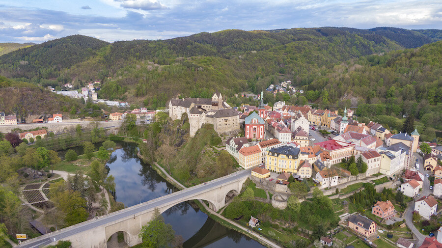 Pohľad na mesto Loket