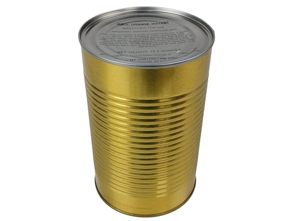 Lyofilizovaný pomarančový džús v konzerve MRE US ARMY®