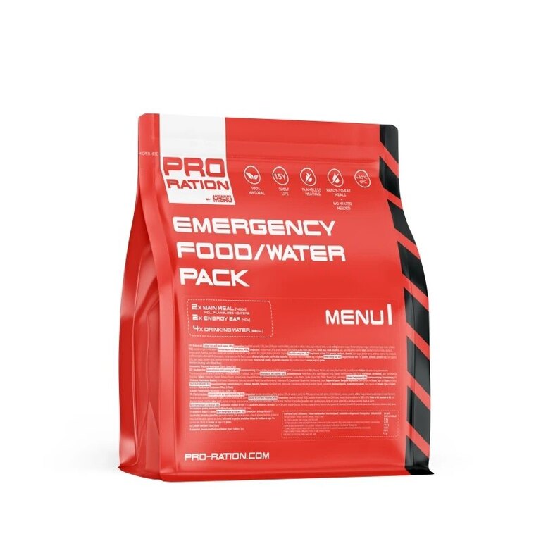 Núdzová potravinová dávka Emergency Food / Water Pro Ration®, MENU I