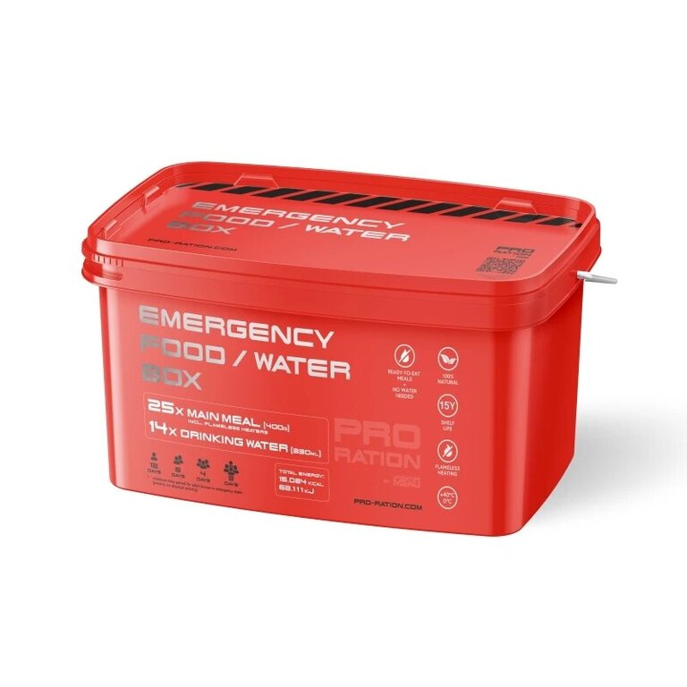 Núdzové balenie potravín Emergency Food / Water Pro Ration®, box 25 porcií